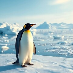 Obraz premium penguin on the snow