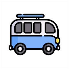 bus icon isolated on white background