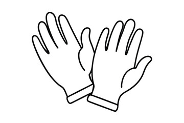 Disposable Gloves Protective Barrier Line Art