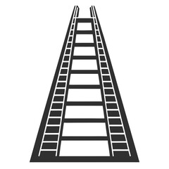 Ladder Of Success icon  silhouette vector illustration