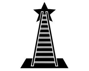Ladder Of Success silhouette vector illustration