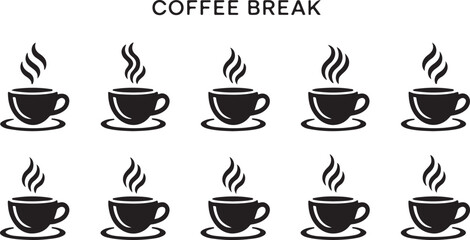 Obraz premium set of coffee cups