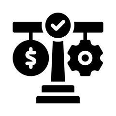 economic stability glyph icon