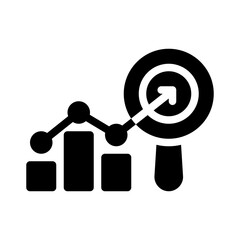 stock forecast glyph icon