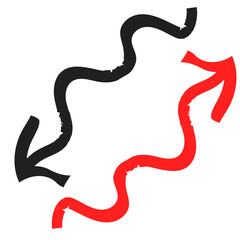 Vector pen hand drawn arrows set