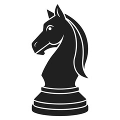Chess Knight silhouette vector illustration