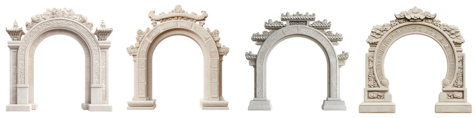 Naklejka premium Ornate classical architectural arched frames