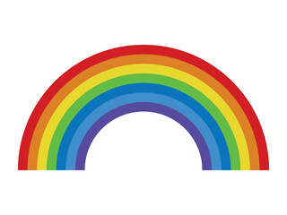 Colorful Rainbow Vector Illustration or Bright Half Rainbow Arc Clipart for Kids, Posters, and Crafts