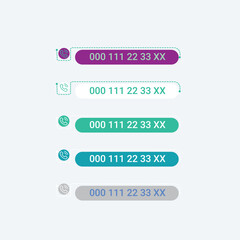 Obraz premium Modern Contact Buttons – Call Us Designs for Customer Support and Marketing 