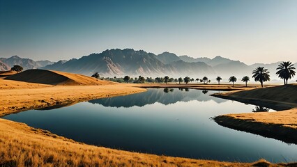Obraz premium sunrise over the lake