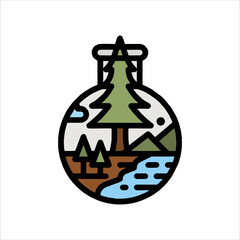 vector illustration of a christmas tree