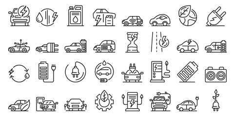 Electrified transport Icons of sustainable mobility