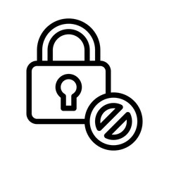 lock line icon