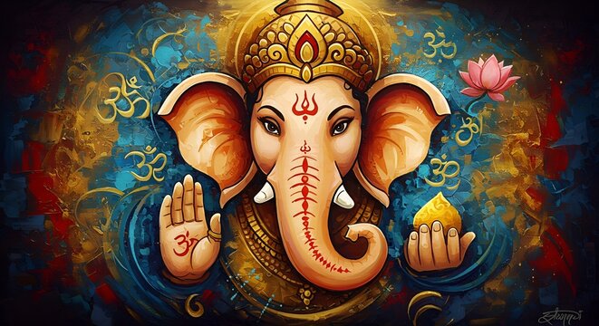 illustration of ganesha as a protective god