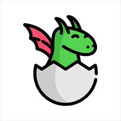 vector illustration of a cartoon dragon