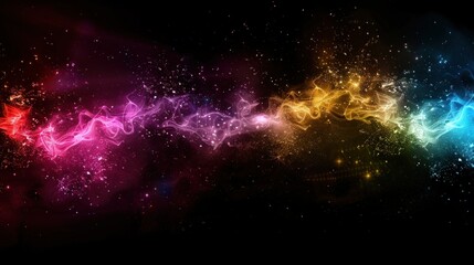 Naklejka premium Rainbow-colored abstract background stock photo --ar 16:9 --raw --v 6 Job ID: 08fd9790-4c65-4c97-a9c4-a6d6122017d7