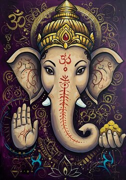 illustration of ganesha as a protective god