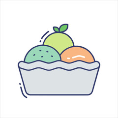 vector illustration of an apple pie