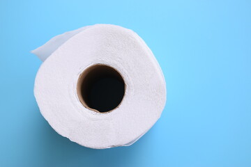 white paper tissue on blue background