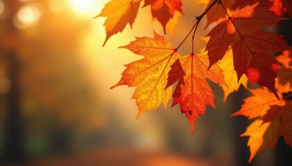 Abstract autumn leaves forming a late-season design , design, botanical