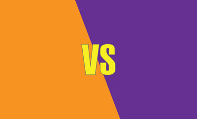 Comic Comparison Background: Yellow and Purple VS Design, VS Battle Graphics: Contrast and Competition Visuals.