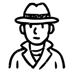 Illustrated Detective Icon
