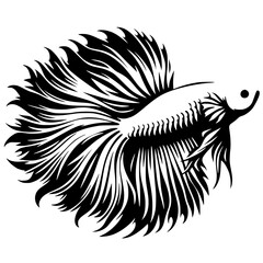 Beautiful fish silhouette