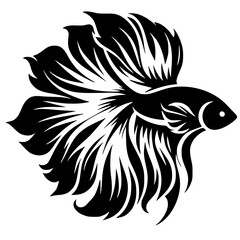 Beautiful fish silhouette