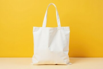 White cotton tote bag, single handle, clean background , packaging, commerce, delivery