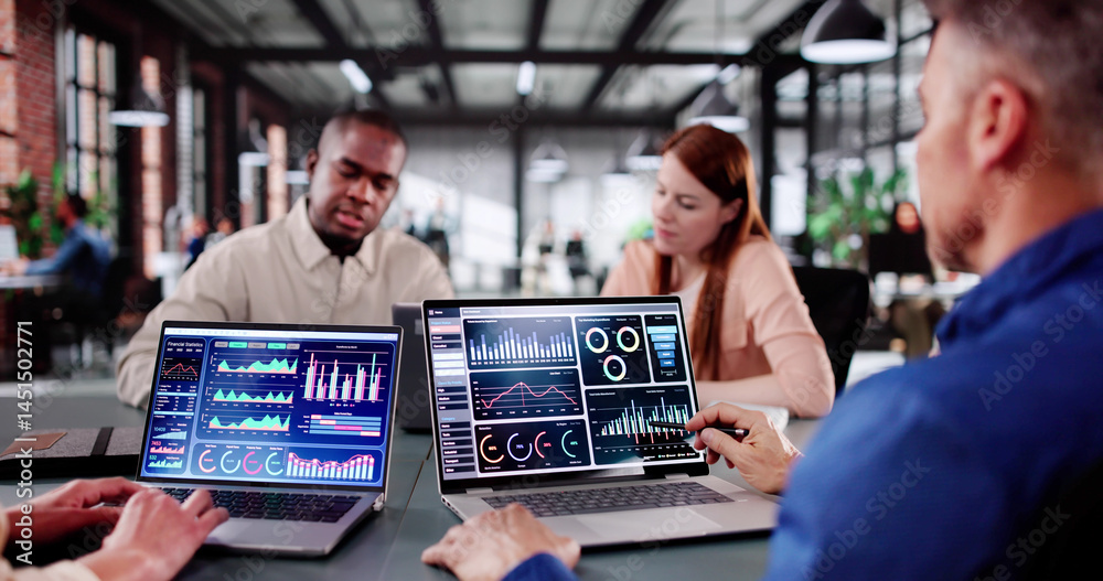 Poster Analyzing Business Data With A Multicultural Team