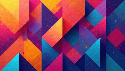 Abstract geometric shapes repeat in vibrant colors , colors, seamless, tints