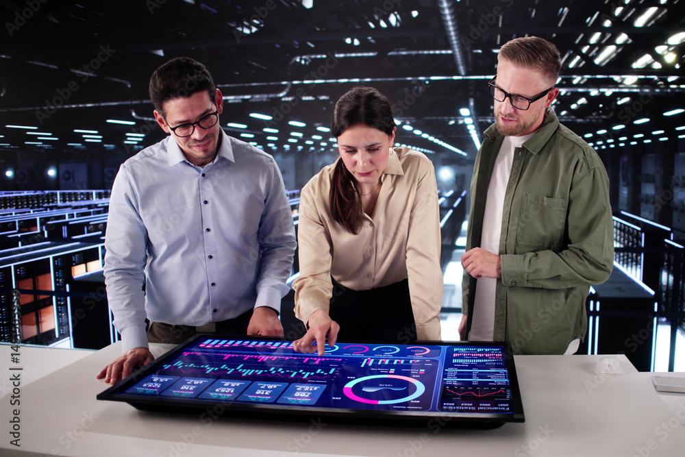 Poster Data Center Team Configuring Cloud Server