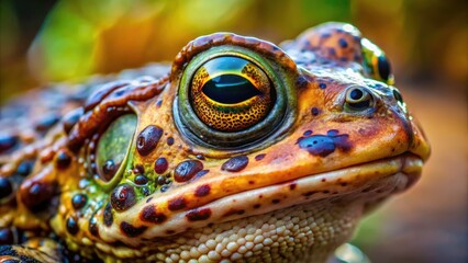 Macro Toad Photography: Amphibian Close-Up, Detailed Texture,  Toad Skin,  Nature Wildlife, Green Toad, Common Toad,  Toad Eyes,  Macro Photography,  Animal Portrait