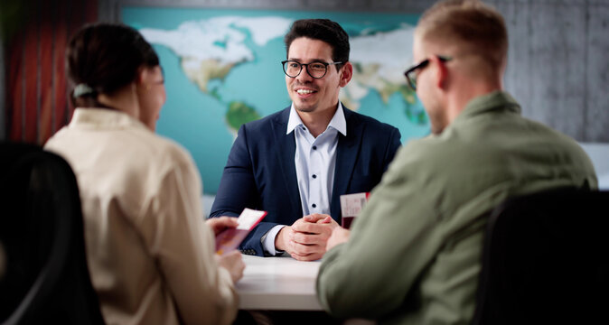 Happy Family Planning Dream Vacation