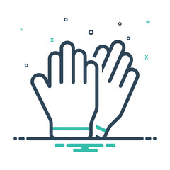 Mix  icon for latex gloves