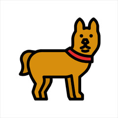 vector illustration of a dog