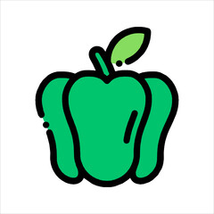 green apple isolated on white