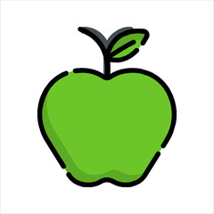 green apple vector illustration