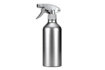 Metal spray bottle isolated on transparent png background