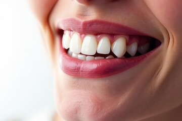 Fototapeta premium Severe tooth decay, highlighted against white backdrop , bacteria, dental problem