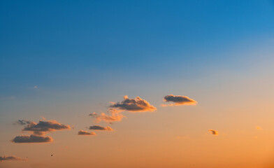 clouds at sunset. dramatic sky.