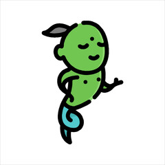 green frog cartoon