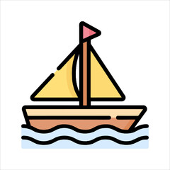 ship on a white background