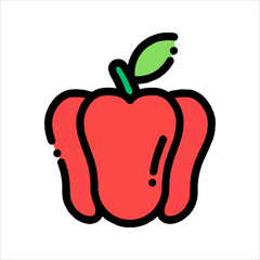 red apple isolated on white