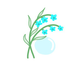 flowers, bouqets. Png illustration with transparent background botanical
