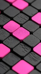 Abstract Pink And Gray Textured Square Blocks Background