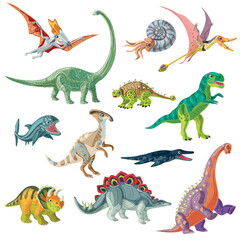 A collection of dinosaur vectors