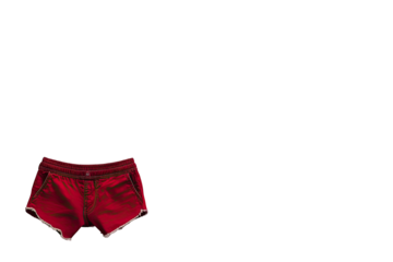 Red athletic shorts
