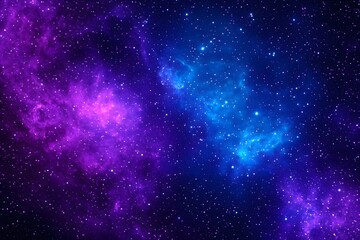 Obraz premium Stunning cosmic nebula space background with vibrant purple and blue hues shining brightly amongst countless stars