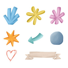 Ribbon pack watercolor vector